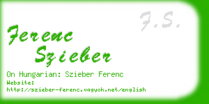 ferenc szieber business card